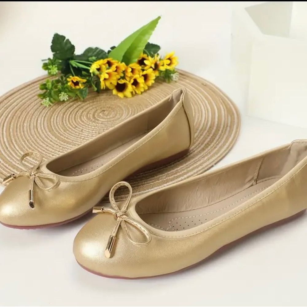 Women's Bowknot Decor Flat Shoes, Casual Slip On Dress Shoes, Lightweight & Comf